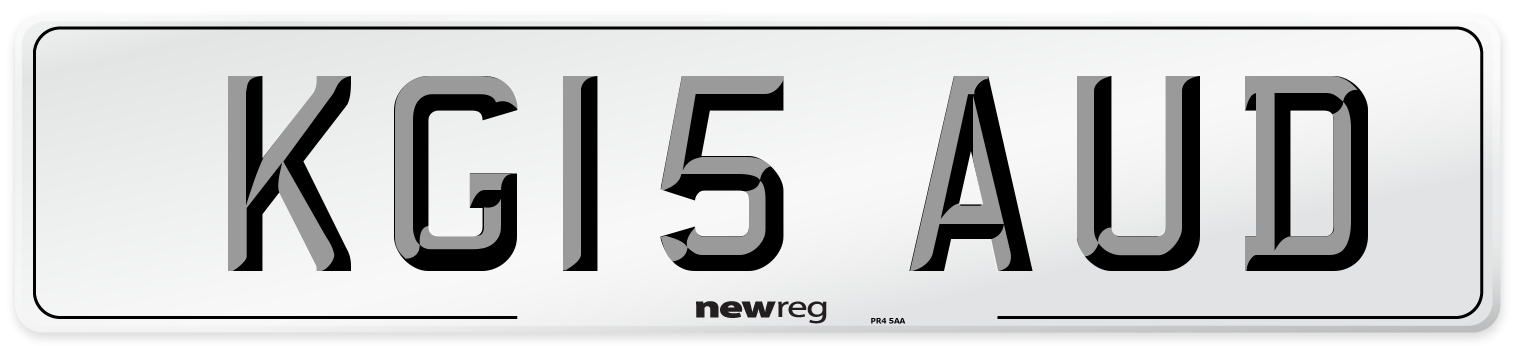 KG15 AUD Number Plate from New Reg
